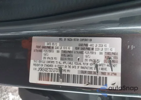 2013 Mazda Cx-5 Grand Touring from USA, damaged, VIN JM3KE4DE7D0127011